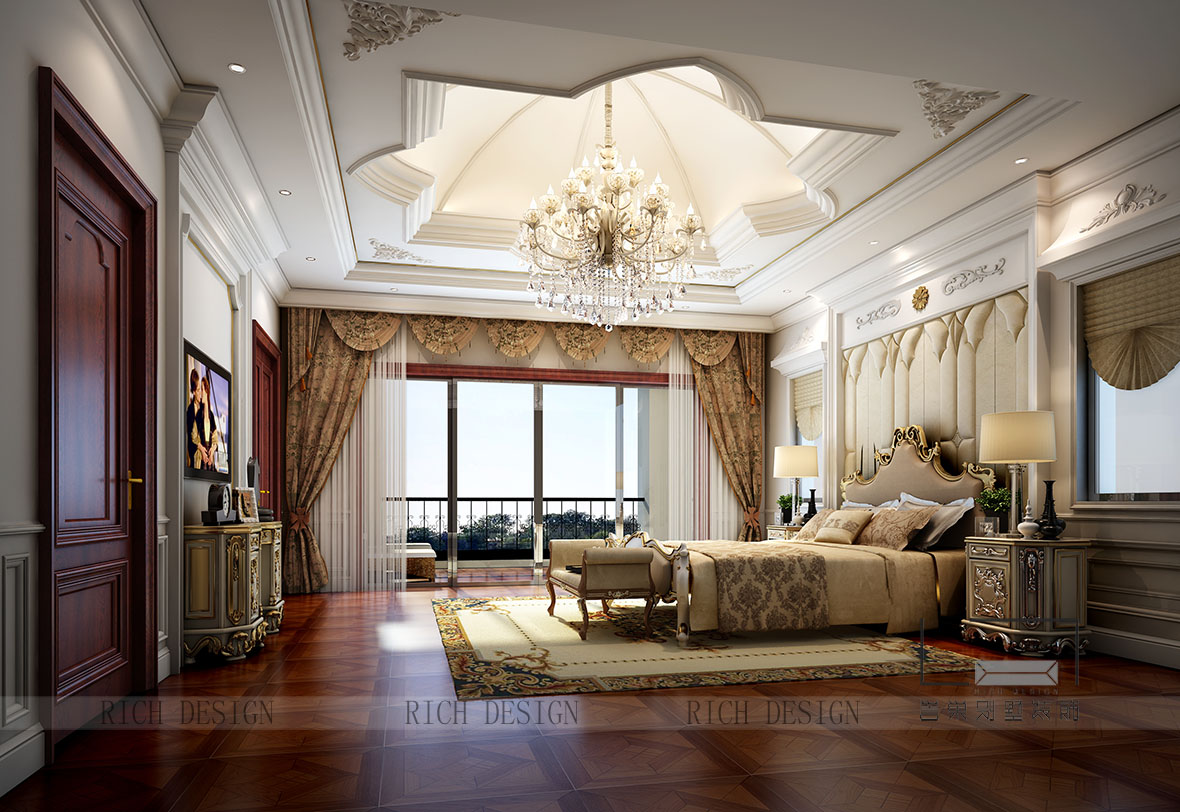 主臥.jpg 華僑城曦城歐式主臥裝修設(shè)計(jì)效果圖