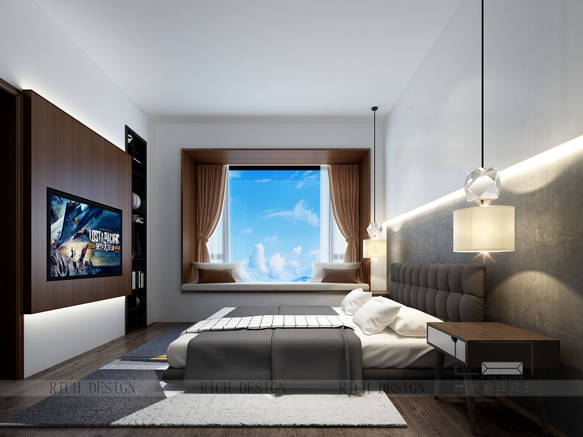 香山美別墅主臥角度二裝修 香山美別墅主臥角度二裝修效果圖