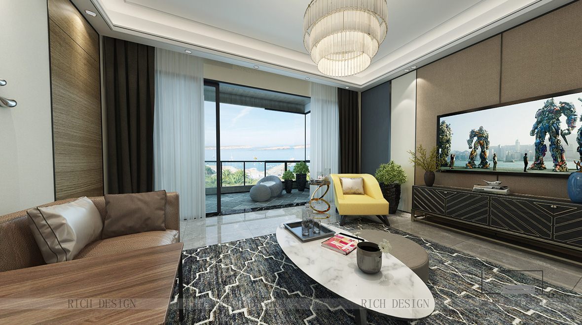 博林天瑞別墅客廳裝修設計 博林天瑞別墅客廳裝修設計角度效果圖