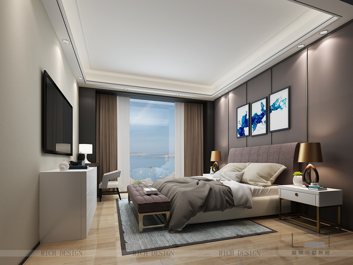 博林天瑞別墅臥室裝修設計 博林天瑞別墅臥室裝修設計角度效果圖