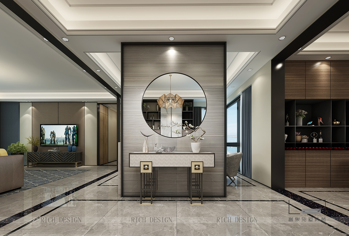 博林天瑞別墅玄關裝修設計 博林天瑞別墅玄關裝修設計角度效果圖