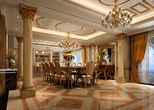 別墅美式餐廳裝修 別墅美式餐廳裝修欣賞圖