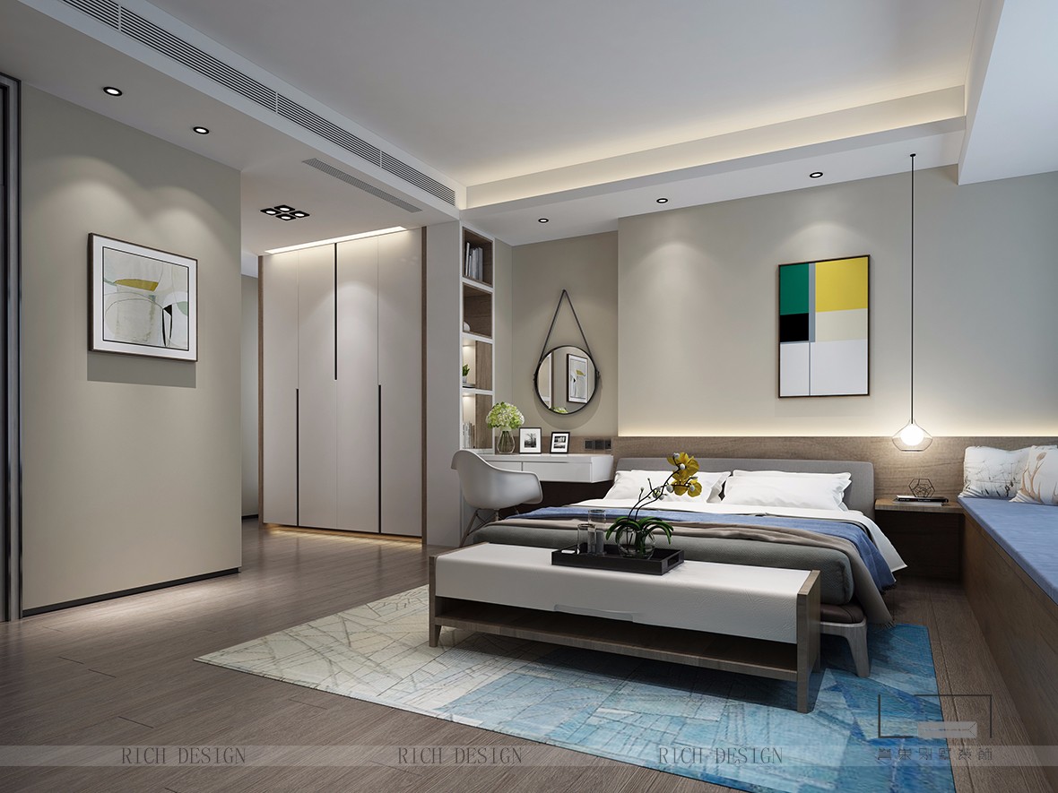 華潤城別墅現(xiàn)代臥室裝飾 華潤城別墅現(xiàn)代臥室裝飾效果圖
