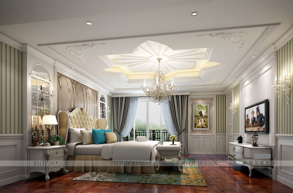 曦城二期別墅裝修主臥 曦城二期別墅裝修主臥效果圖