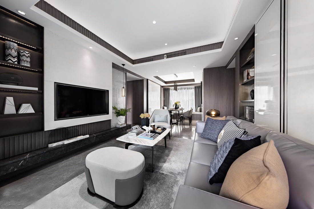 別墅現(xiàn)代客廳裝飾效果圖 別墅現(xiàn)代客廳裝飾效果圖