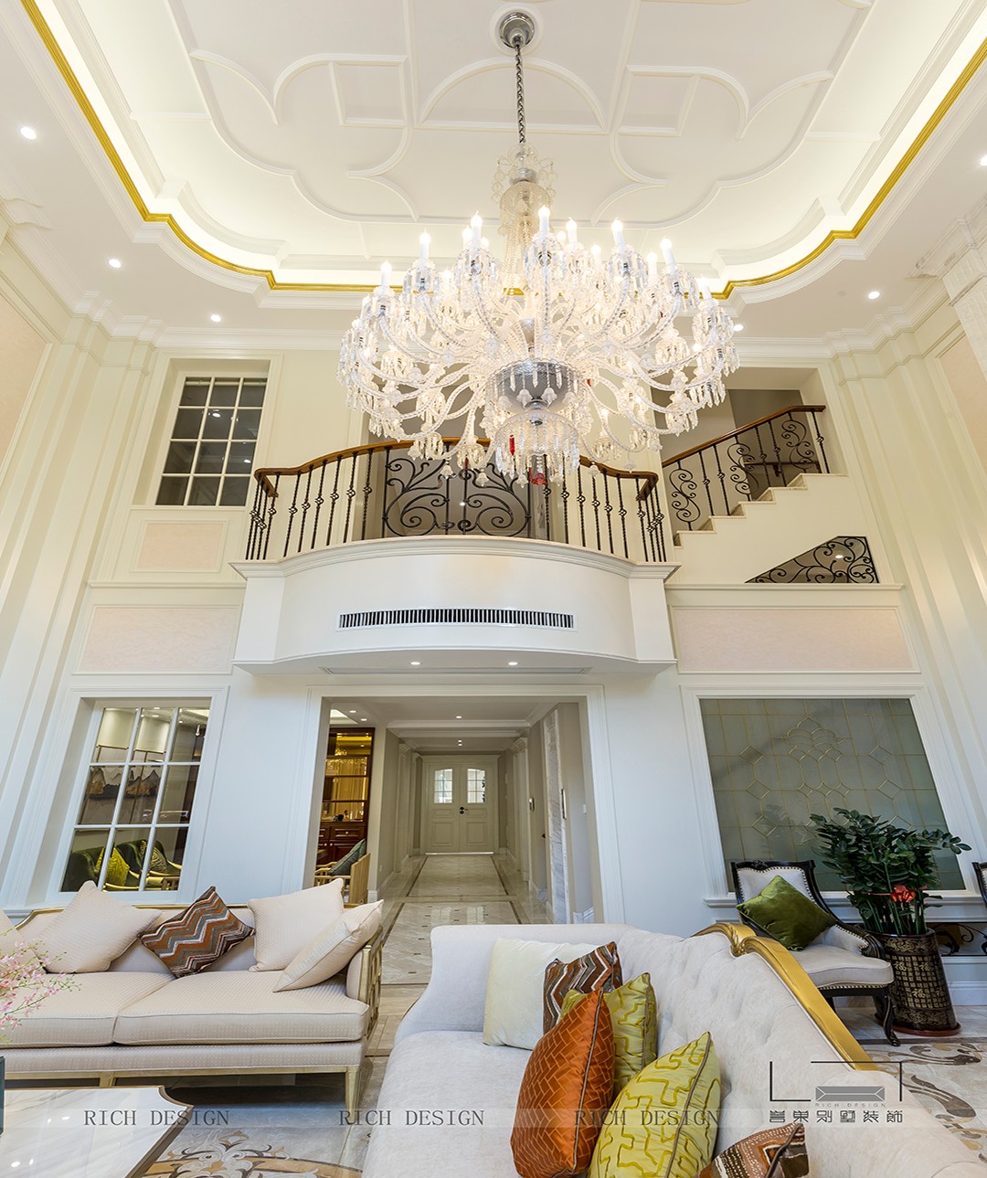 歐式九號公館別墅客廳角度一裝修實景圖 歐式九號公館別墅客廳角度一裝修實景圖