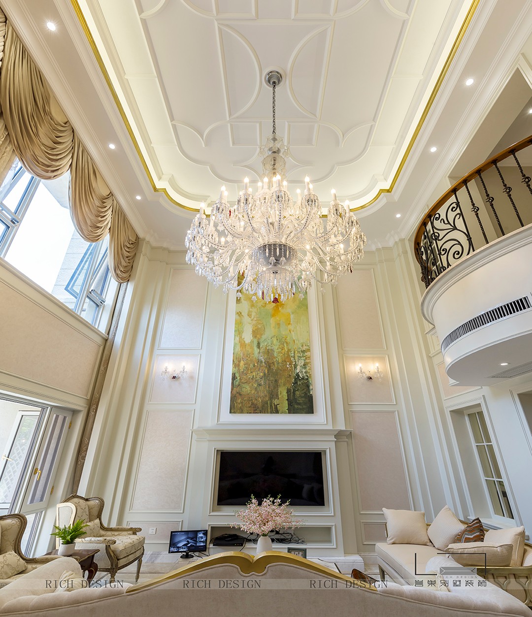 歐式九號公館別墅客廳角度五裝修實景圖 歐式九號公館別墅客廳角度五裝修實景圖