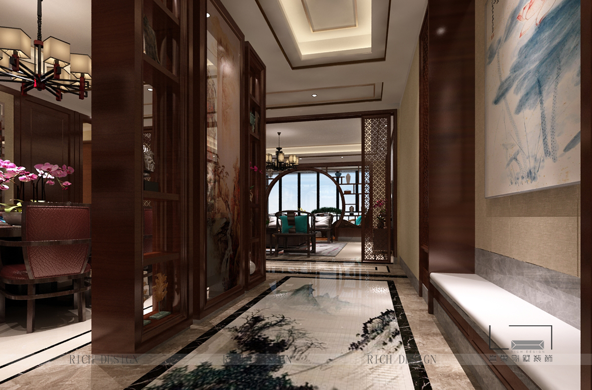 中式過道裝飾設(shè)計效果圖 中式過道裝飾設(shè)計效果圖