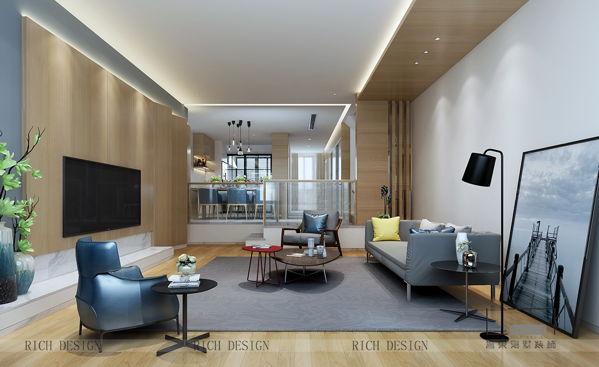 熙園別墅現(xiàn)代客廳裝修效果圖 熙園別墅現(xiàn)代客廳裝修效果圖