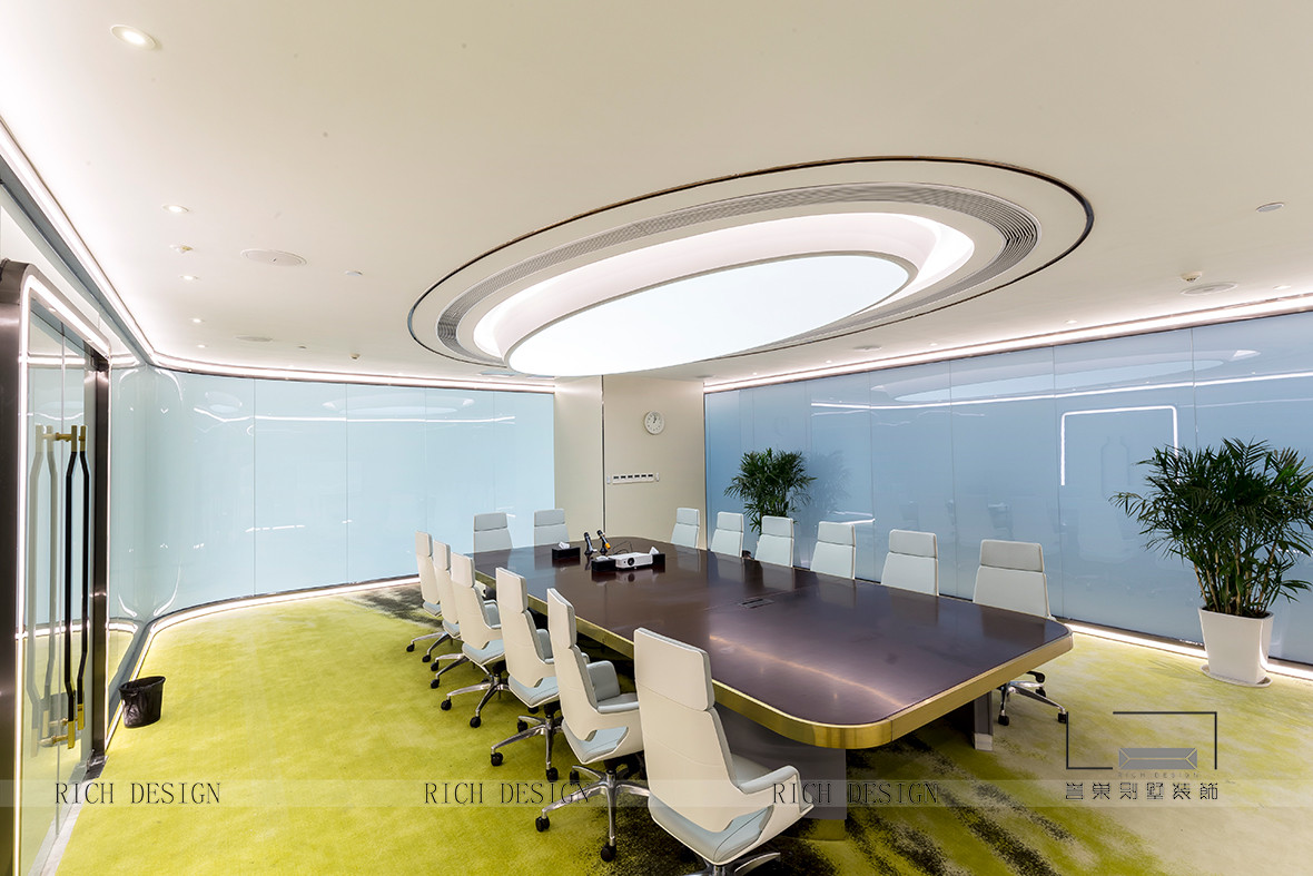 星河world現(xiàn)代風格會議室實景圖