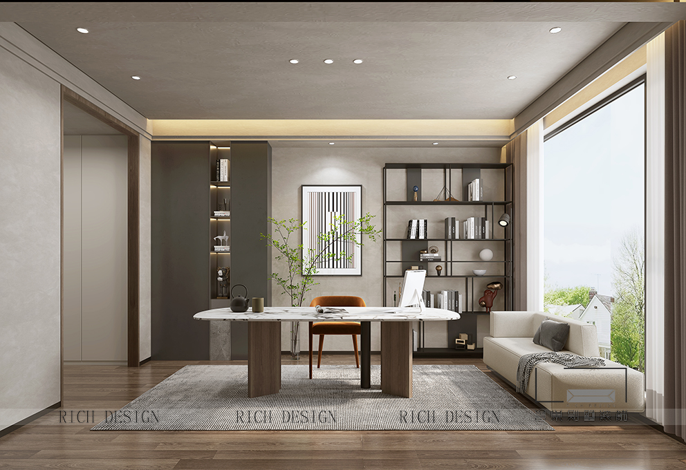 侘寂風--傳麒山書房效果圖 侘寂風--傳麒山書房效果圖